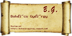 Bohács György névjegykártya